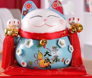 6.5 pouces 14*17*16cm affaires tirelire société décor porcelaine japonais Figurine cadeau céramique Fortune chat chanceux <span class=keywords><strong>Maneki</strong></span> <span class=keywords><strong>Neko</strong></span> - Product Image 4