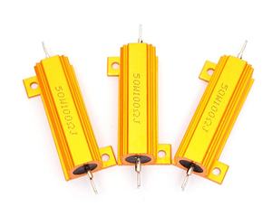 RX24 5W 10W 50W Resistencia de potencia bobinada con carcasa de aluminio dorado Resistencia de potencia de frenado dinámico - Product Image 3