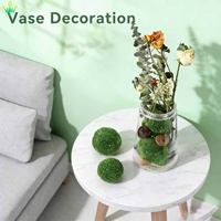 Boule de mousse séchée, boule de topiaire végétale, boules décoratives en faux buis pour jardin, balcon, mariage et décoration intérieure