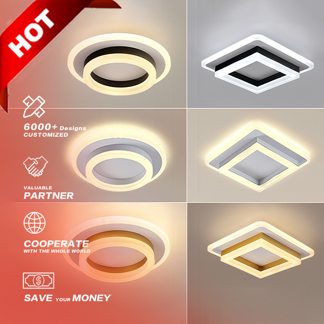 Modern Nordic Light Fixtures Pop Square Acrylic Lamp Ceiling Home Decoration Hallway Corridor Led Ceiling Light