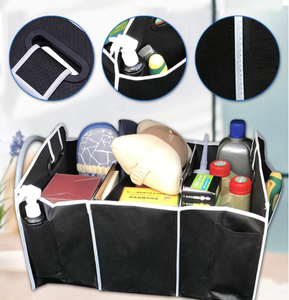 Caja de almacenamiento para maletero de coche, organizador plegable Extra grande con <span class=keywords><strong>3</strong></span> compartimentos, organizador de asiento de coche para el hogar, accesorios para Interior de coche - Product Image 2