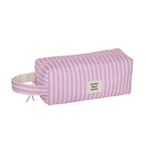 Sac de rangement de voyage rayé rose en nylon, ensemble d'organisateurs de bagages 6-en-1, cubes de rangement portables pour valise, pour vêtements et cosmétiques - Product Image 6
