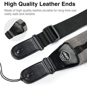 Sangle de guitare LEKATO 3,5 pouces large, rembourrée et épaisse en mousse, pour guitare basse et instruments lourds - Product Image 3