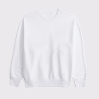 Sweat-shirt en polaire biologique pour femmes Sweatshirts personnalisés Oversize Full Cotton Pull pour femmes Pull à col rond naturel