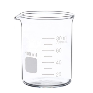 Vaso graduado redondo de vidrio de 600 ml para uso en laboratorio de química. - Product Image 3