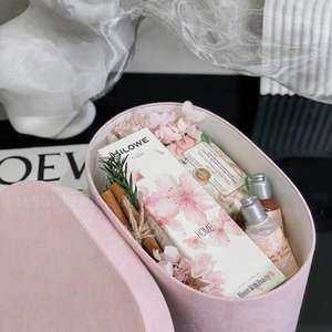 Eleganti scatole portaconfetti <span class=keywords><strong>rosa</strong></span> ovali per matrimonio riciclabili Eco Friendly scatole regalo vuote per i testimoni dello sposo bomboniere - Product Image 3