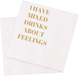 Tek kullanımlık restoran komik kokteyl özel Serviettes düğün baskılı kağıt peçete - Product Image 6