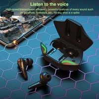 G11 earbud TWS Gaming dengan peredam bising latensi rendah Earphone Gaming dengan casing pengisi daya Headphone nirkabel TWS