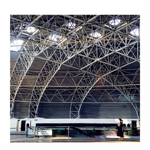 Struttura a traliccio prefabbricata in acciaio a campata lunga per la fabbricazione di acciaio strutturale a baldacchino della stazione ferroviaria - Product Image 2