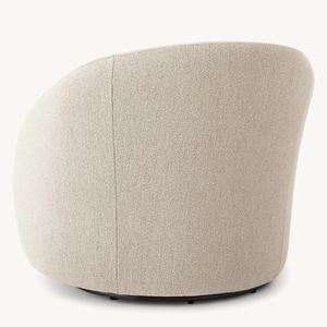 Italiano postmoderno minimalista seduta morbida imbottita Napoli sedia girevole bracciolo stretta curva principessa divano - Product Image 6