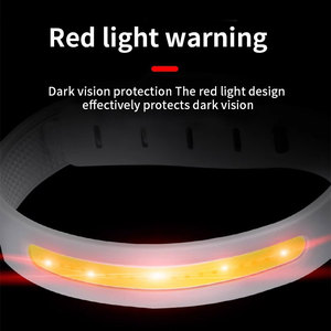 Lanterna de Pulso COB LED Recarregável Tipo-C com Sensor de Movimento para Corrida Noturna, Camping e Emergências, Lanterna de Advertência Vermelha - Product Image 6