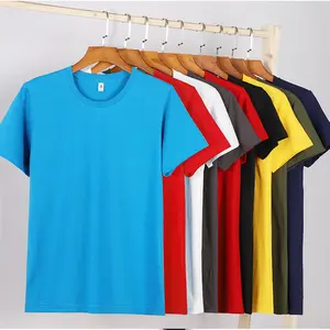 Groothandel Multicoloredt Shirt 100% Polyester Katoenen Gevoel Shirt Voor Mannen En Heren Kleding Of T-Shirt Voor Mannen