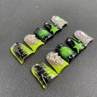 Uñas Postizas Hechas a Mano de Alta Calidad, Forma de Pico de Pato, Estilo 3D, Venta al Por Mayor de Fábrica, Personalización Disponible