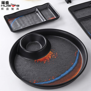 Creative <b>melamine</b> snack <b>plates</b> with sauce dishes; commercial restaurant dumpling <b>plates</b>; hotel tableware; fries <b>plates</b>; cold - Product Image 1