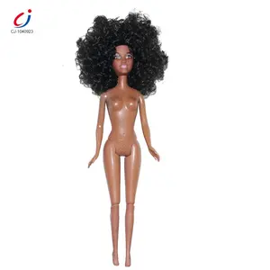 可定制批发12.5英寸非洲黑人美国裸体娃娃玩具，定制黑皮肤非洲黑人娃娃