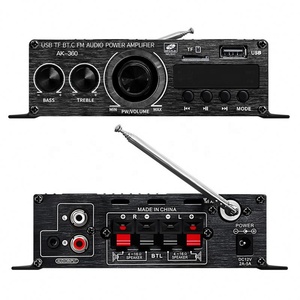 Amplificateur audio pour voiture et maison AK-360 Bluetooth 5.0, amplificateur mini Hi-Fi 2.0 canaux classe AB avec contrôle des basses et des aigus - Product Image 2