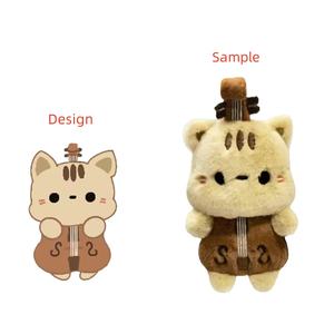 Portachiavi morbido personalizzato carino orso farcito gatto animale personalizza produttore di giocattoli personalizzati animali di peluche portachiavi - Product Image 3