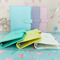 Agenda en cuir PU GF, couleur macaron, format A5 A6, classeur à 6 anneaux, carnet à feuilles mobiles pour la planification au bureau et à l'école