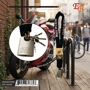 22 \ "catena di blocco per bici resistente in acciaio e lega di zinco con chiave e blocco Password per uso moto 12 pz/CS - Product Image 3