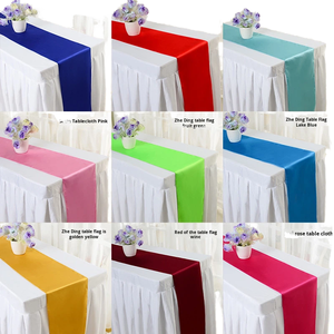 YiMing stile nordico tinta unita raso <span class=keywords><strong>Runner</strong></span> da tavolo con bordi cuciti a prova di 100% personalizzabile in poliestere semplice tavolo da Hotel moderno - Product Image 4