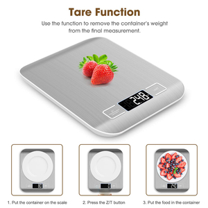 Báscula Digital Electrónica de Cocina de Acero Inoxidable, Capacidad de 5 kg, Compatible con OEM, Batería Incluida, Precisión de 1 g para una Medición Precisa del Peso - Product Image 5