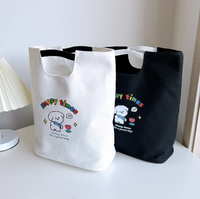 Déjeuner personnalisé sac à main en toile de jute fourre-tout sac de plage en plein air à la mode avec motif de dessin animé personnalisable