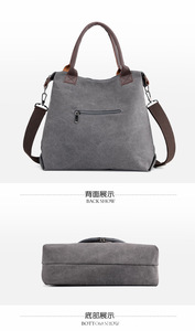 Bolso de Mano Casual Grande para Mujer, Bolsos de Hombro Cruzados, Bolsos de Lona para Mujer - Product Image 5