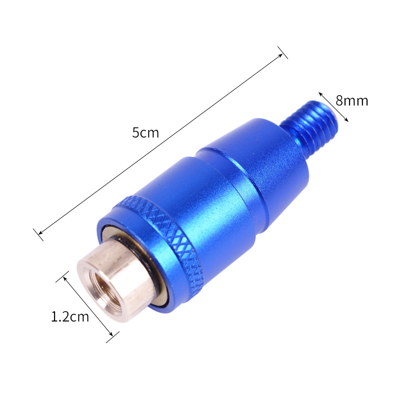 Cabezal antirotación de liberación rápida, modelo A, azul