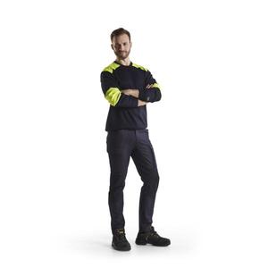 BLAKLADER-Sweat-shirt résistant aux flammes XXXL 345817628933 Bleu marine/jaune-WORKWEAR RÉSISTANT AUX FLAMMES EAN 7330509726389 - Product Image 3
