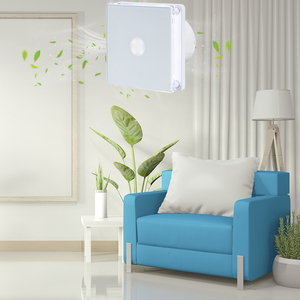 Tempered Glass Decorative Panel Small Window Exhaust <b>Fan</b> 100 mm / 4" Shower Ventilation <b>Fan</b> Bathroom Extractor - Product Image 3