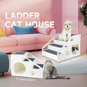 Wangmiao Katzen-Klettergerüst Katzenhaus Faltbar Verstärkt Rutschfest Waschfrei Leiter Hundetreppe für Innenbereich Minimalistisch Allzweck - Product Image 2