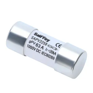 Saiffey 22x58 DC cylindrical fuse link SFPV-2258 32A 1000V solar gpv cartridge fuse link