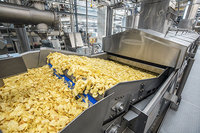 Continue aardappelchips friteuse met olie-water scheiding, constante temperatuurregeling, gas- of elektrische verwarming