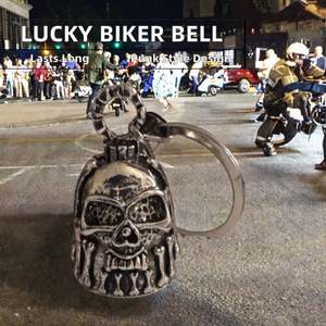 Campana de Motocicleta Vintage Punk, Precio de Fábrica, Campana de la Suerte para Motociclistas, Aleación de Zinc, Técnica de Fundición con Impresión UV - Product Image 2