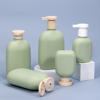 Nouveauté, shampoing plat en plastique HDPE doux au toucher, bouteille à pompe à lotion pour les soins de bébé avec bouchon supérieur rabattable, bouteille d'emballage cosmétique