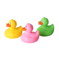Lot de mini-canards de bain flottants jaunes en PVC personnalisables avec logo, jouets sonores pour bébés et enfants