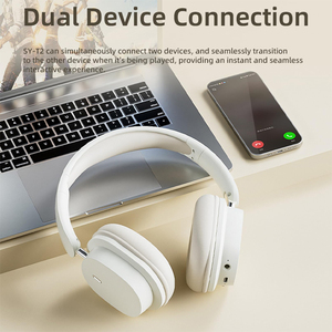 T2 Tai nghe không dây Over-Ear siêu dài tuổi thọ pin 5.3 thẻ chèn FM gấp tai nghe stereo - Product Image 4