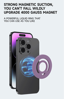 Pegangan Ponsel Magnetik Silikon 360 Derajat Putar, Cincin Penyangga Jari Universal untuk iPhone Samsung, Produsen OEM ODM Cina