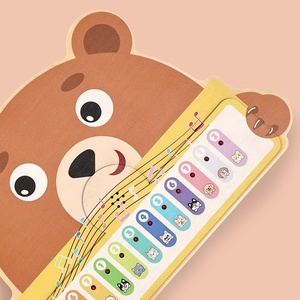 Jouet musical éducatif pour garçons et filles, piano en bois en forme d'<span class=keywords><strong>ours</strong></span> pour enfants, piano numérique d'apprentissage préscolaire pour tout-petits - Product Image 4
