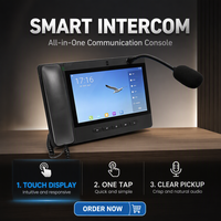 Téléphone SIP à écran tactile 10/7 pouces avec micro-casque sans fil, interphone réseau en métal à suppression de bruit et moniteur de diffusion