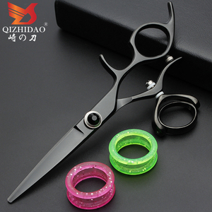 6 pulgadas negro Barbero giratoria tijeras de pelo de alta calidad de corte de pelo de peluquería suministros - Product Image 1