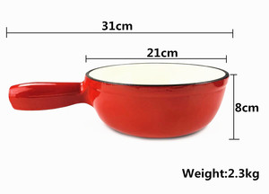 Vente chaude Vintage-Style émaillé en fonte ustensiles de cuisine antiadhésif lait casserole <span class=keywords><strong>Fondue</strong></span> ensemble cuisinière à <span class=keywords><strong>gaz</strong></span> pour la cuisine domestique - Product Image 3