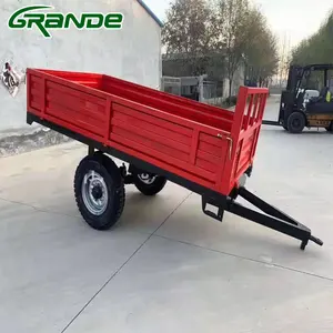 Turntable Tractor Trolley Agricultural Tipping Trailer