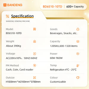 Kiosque de vente automatique de boissons et de collations saines BD Energy-Efficient, 24h/24 et 7j/7, fonctionnement silencieux (<45dB), CE Energy Star SDK - Product Image 3