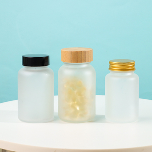 Envase Redondo de 60/80/100/120/150/200 ml para Suplementos Alimenticios, Botella de Vidrio Esmerilado para Tabletas Farmacéuticas, Polvo Nutritivo, con Tapa de Plástico de Rosca - Product Image 5