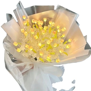 Veilleuse carrée lumineuse à LED Blanc chaud Taille moyenne Matériau PVC Décoration intérieure moderne pour le salon - Product Image 1