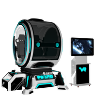 Simulador de Vuelo VR 9D con Visión Libre de 360 Grados, Máquina de Juego de Aviones Metálicos para Interiores, Ideal para Centros de Entretenimiento y Compras