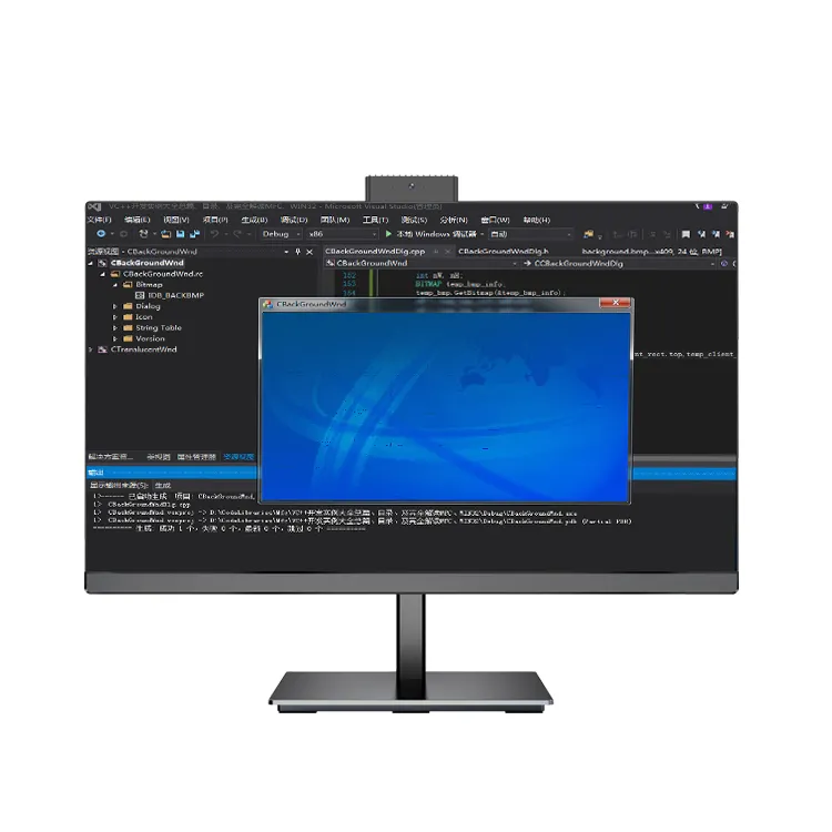 Système Win 27 pouces 8 Go ROM 266SSD I5 1920*1080P Bureau avec caméra en option tout-en-un ordinateur