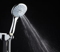 Ensemble de pommeau de douche à main 3 fonctions en plastique ABS avec flexible et support mural, finition chromée pour salle de bain et toilettes