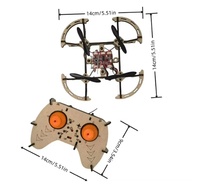 Kit d'avion à quatre rotors en bois spécial à assembler soi-même pour l'enseignement et la formation, adapté aux enfants de 5 à 7 ans, unisexe